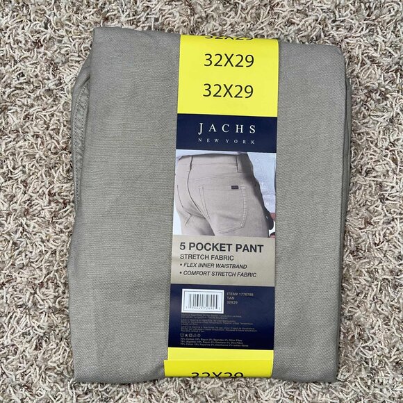 Jachs New York Men’s Twill 5-Pocket Pants Tan, Size 32x29 (New) - Picture 9 of 9